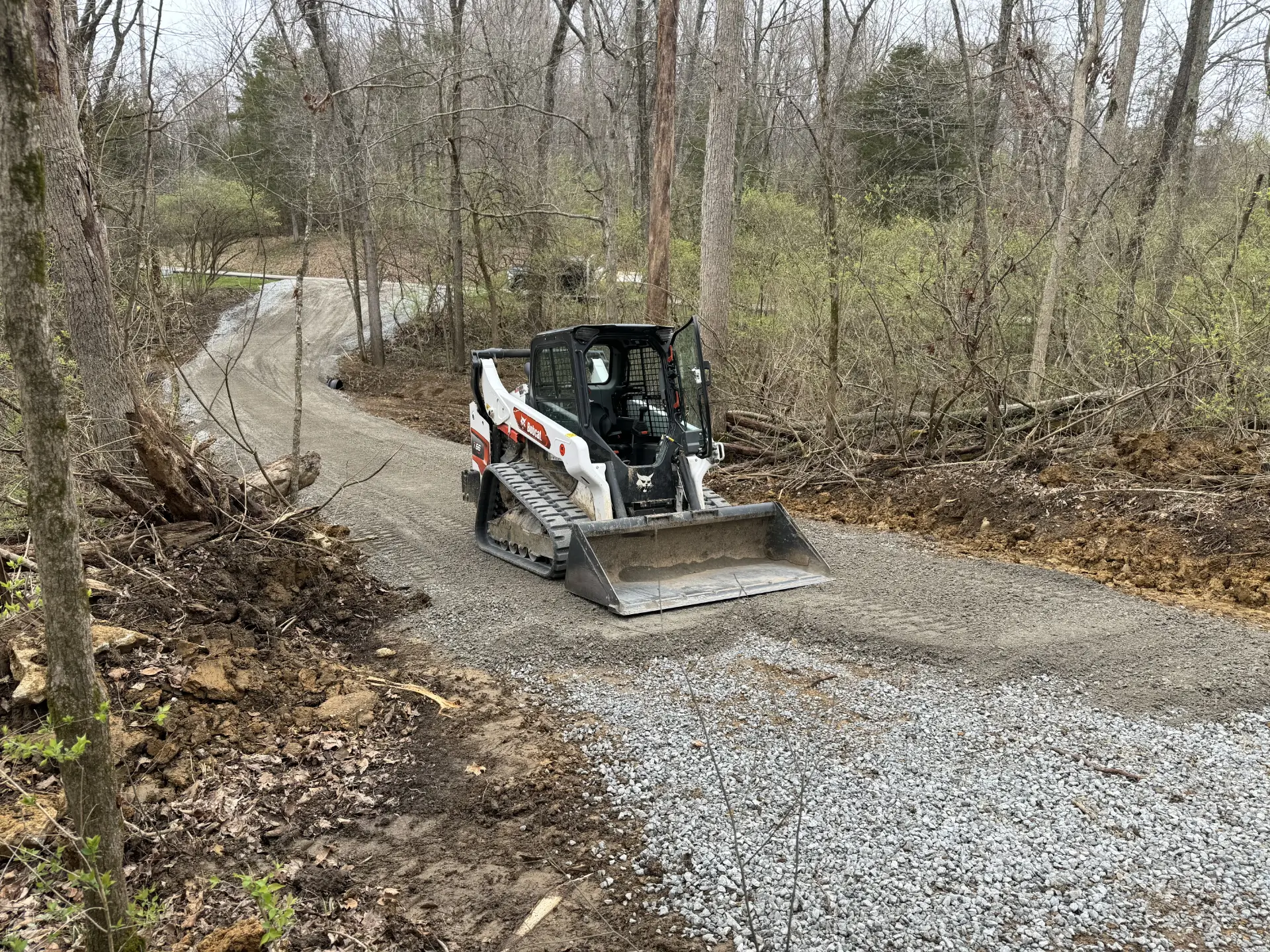 Driveway grading work
