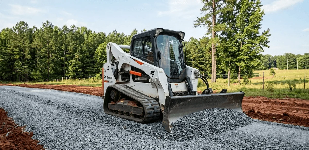 Finished gravel driveway