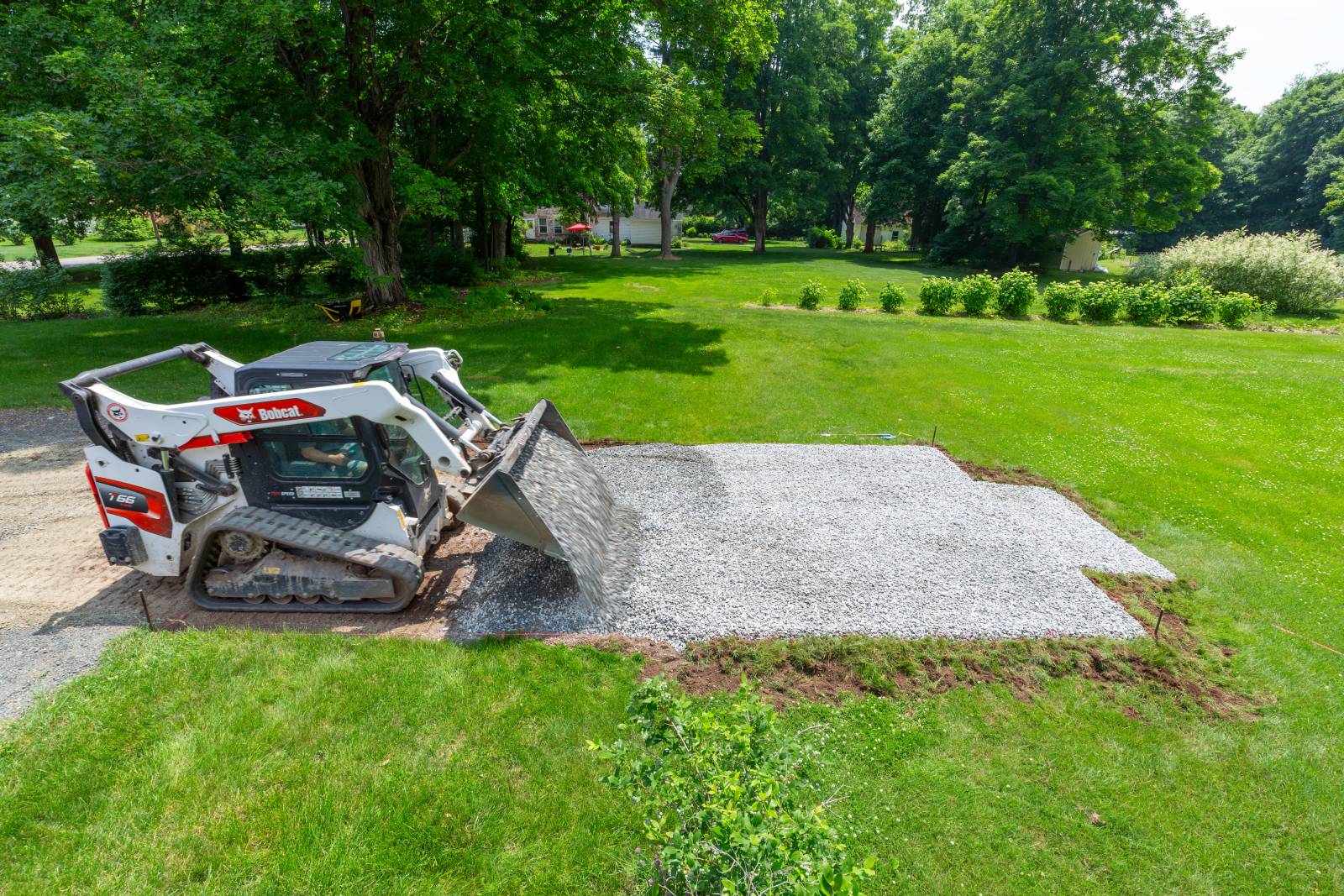 Gravel pad installation
