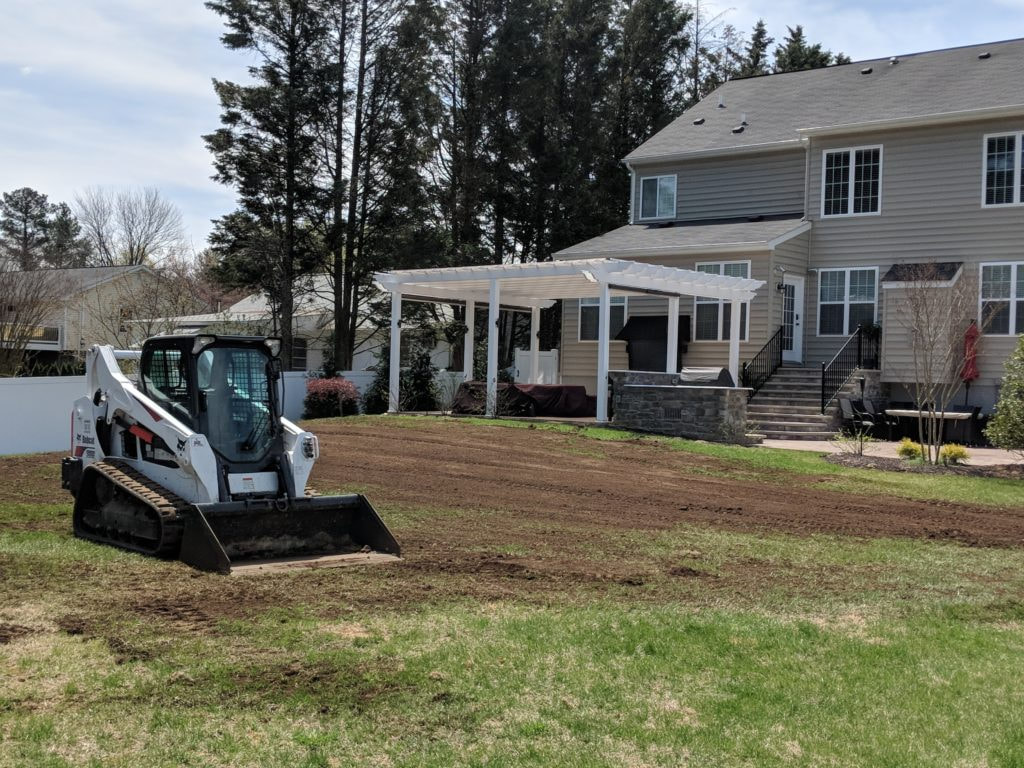 Yard grading and leveling